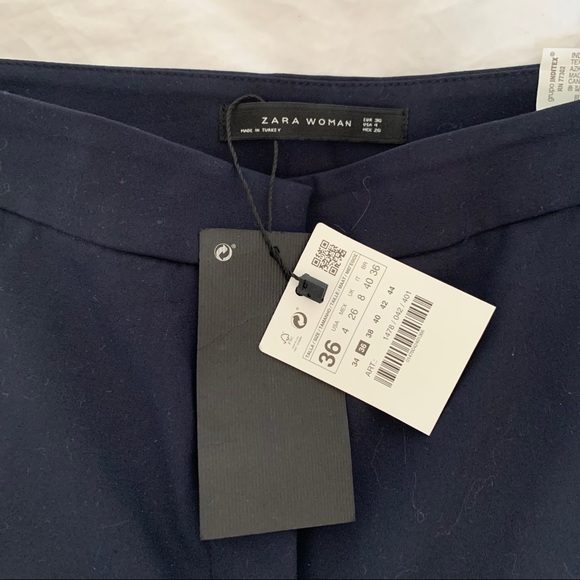 Zara Navy High Waisted Dress Pants - Picture 4 of 5